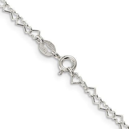 Sterlingsilber 3.5mm Fantasie Herz Glieder Halskette