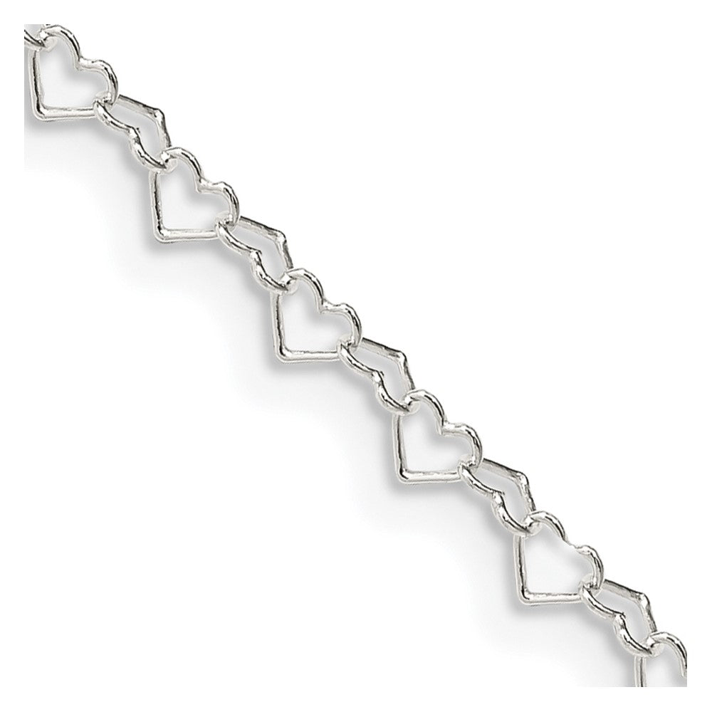 Sterlingsilber 3.5mm Fantasie Herz Glieder Halskette