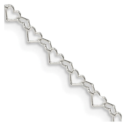 Sterlingsilber 3.5mm Fantasie Herz Glieder Halskette