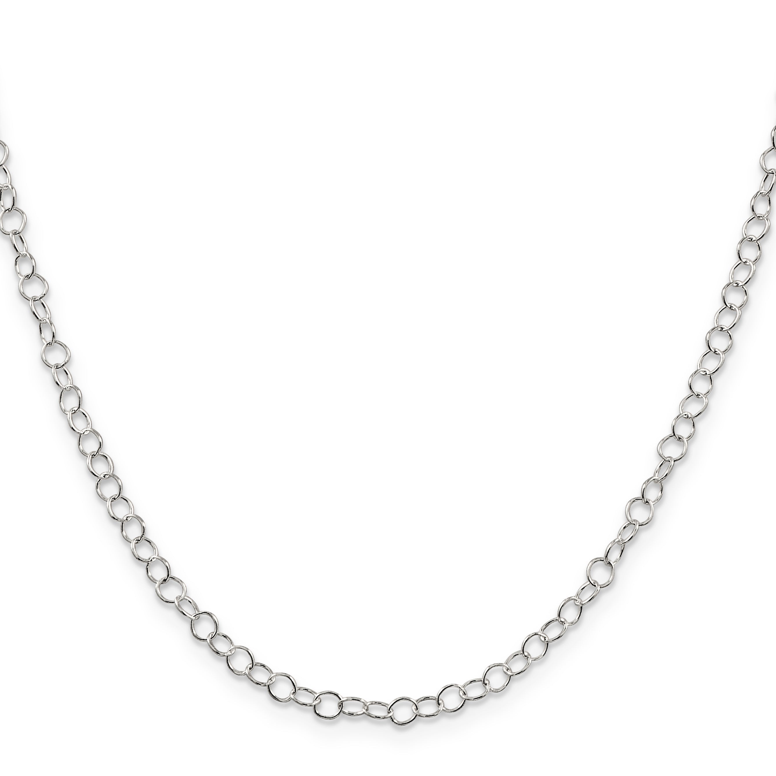 Sterlingsilber 3.5mm Fantasie Ankerkette Halskette