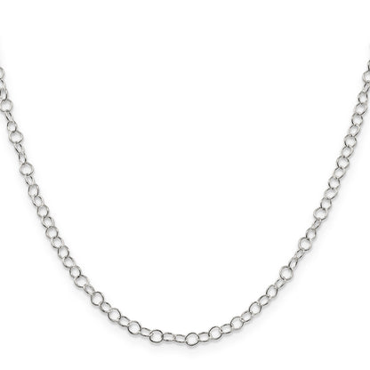 Sterlingsilber 3.5mm Fantasie Ankerkette Halskette
