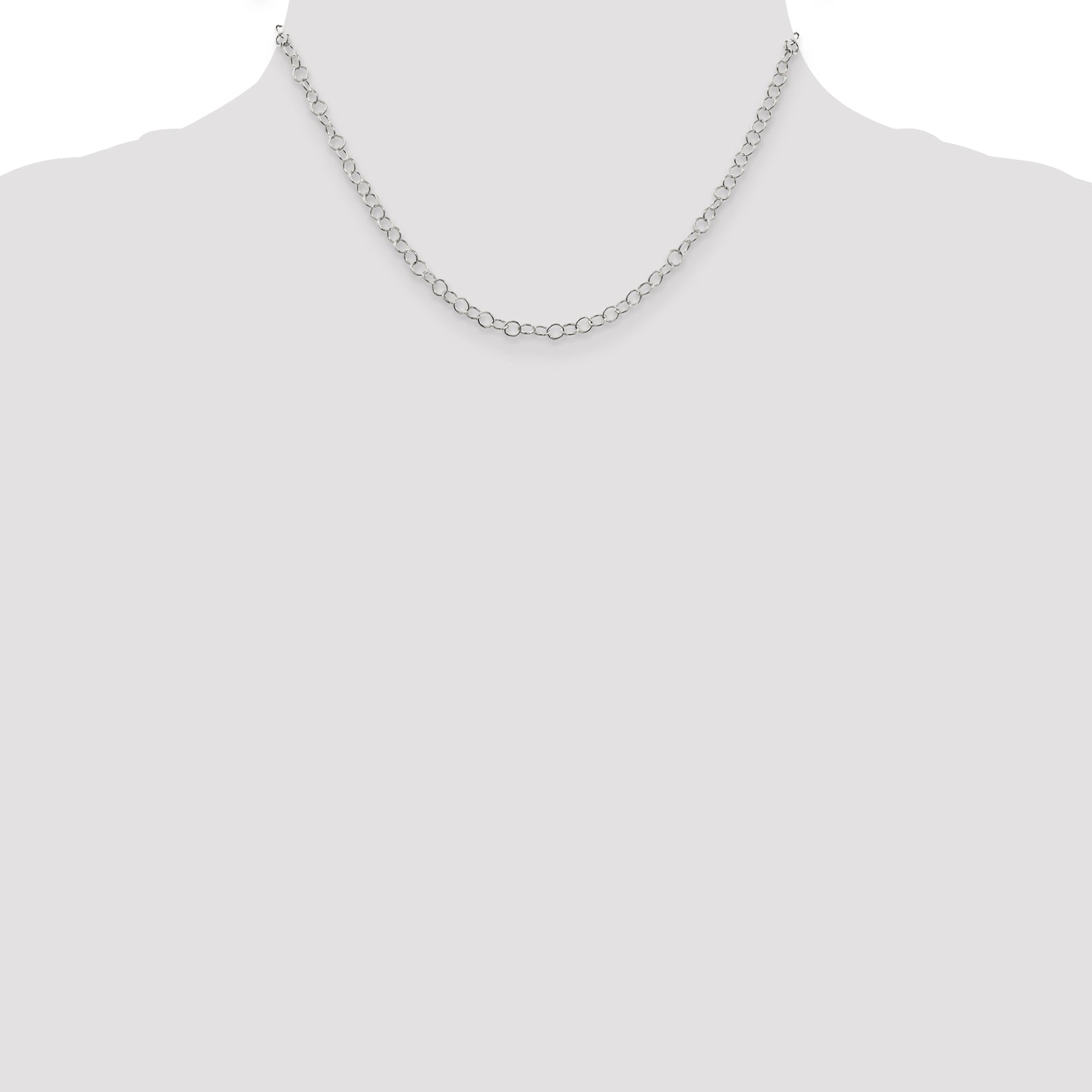 Sterlingsilber 3.5mm Fantasie Ankerkette Halskette