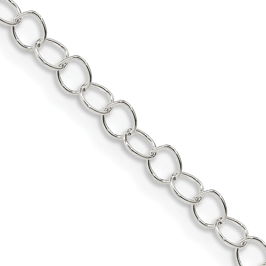 Sterlingsilber 3.5mm Fantasie Ankerkette Halskette