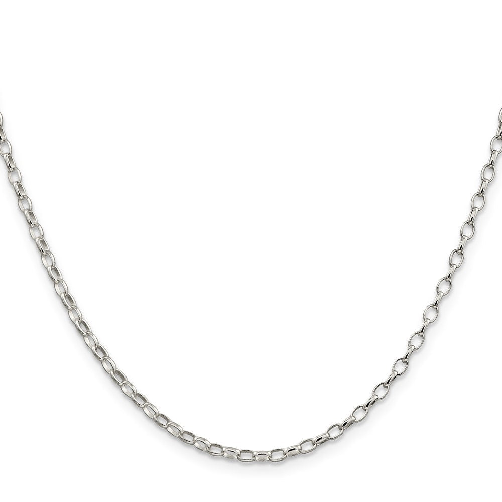 Sterlingsilber 2.5mm Oval Fantasie Erbs Halskette