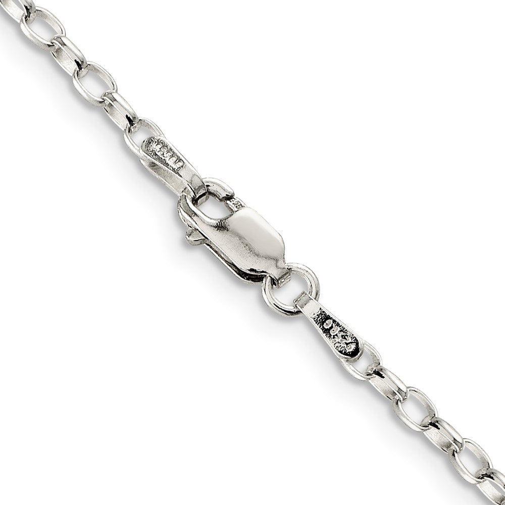 Sterlingsilber 2.5mm Oval Fantasie Erbs Halskette