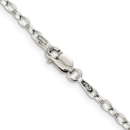 Sterlingsilber 2.5mm Oval Fantasie Erbs Halskette