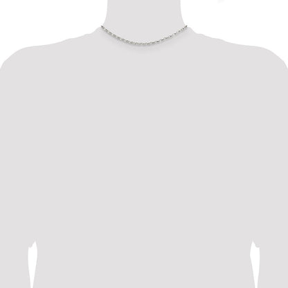 Sterlingsilber 2.5mm Oval Fantasie Erbs Halskette