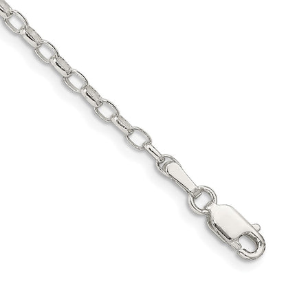 Sterlingsilber 2.5mm Oval Fantasie Erbs Gliederarmband
