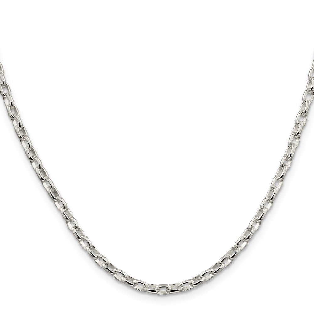 Sterlingsilber 3.2mm Oval Fantasie Erbs Halskette
