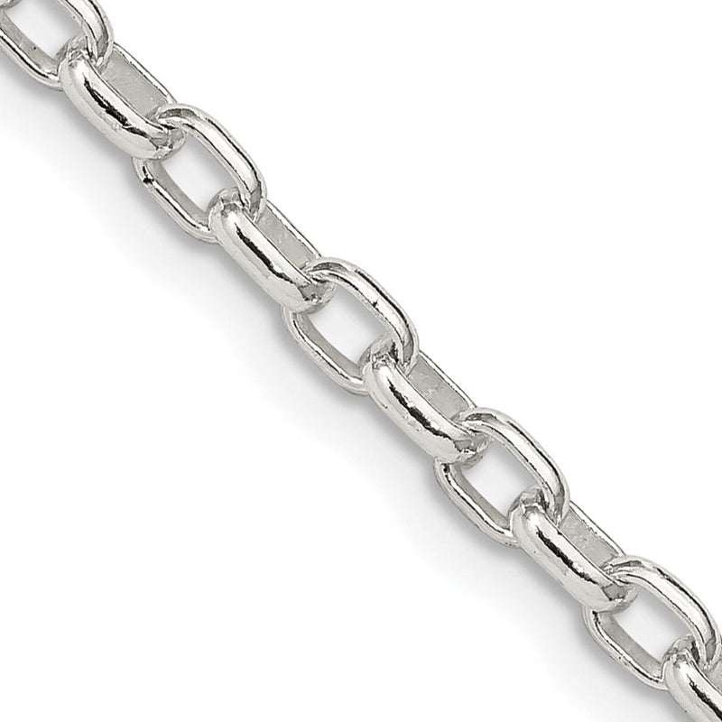 Sterlingsilber 3.2mm Oval Fantasie Erbs Halskette