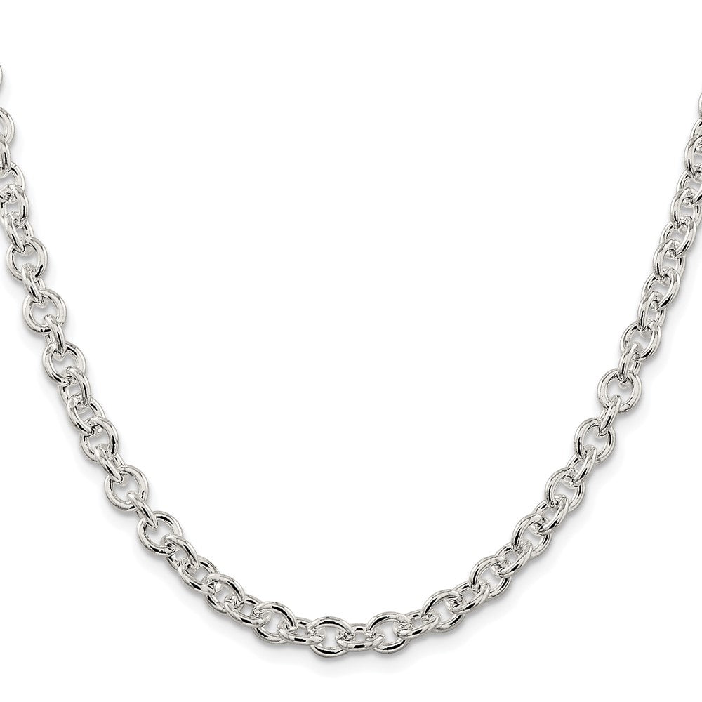 Sterlingsilber Rhodiniert 6.1mm Ankerkette Kette