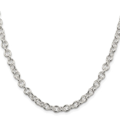 Sterlingsilber Rhodiniert 6.1mm Ankerkette Kette