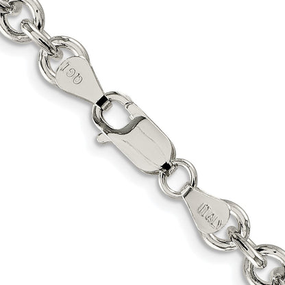 Sterlingsilber Rhodiniert 6.1mm Ankerkette Kette