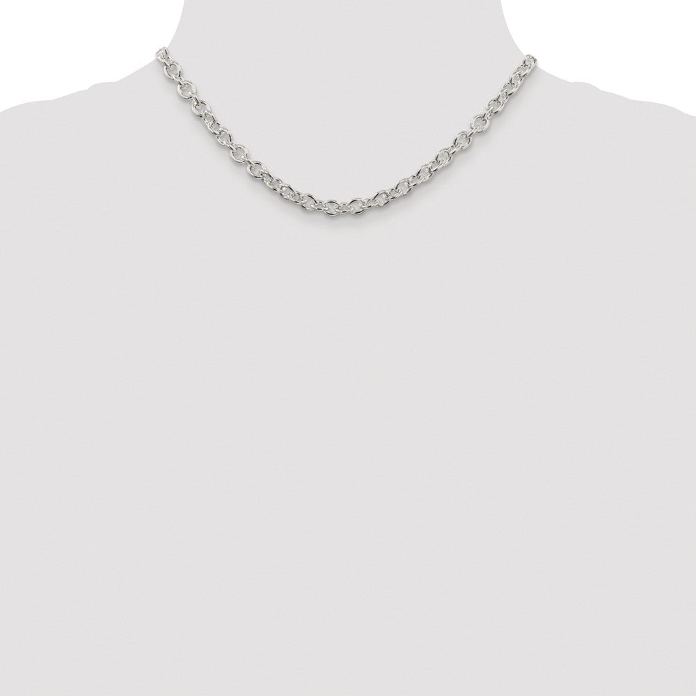 Sterlingsilber Rhodiniert 6.1mm Ankerkette Kette