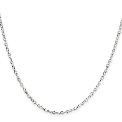 Sterlingsilber 2.25mm Oval Ankerkette Halskette