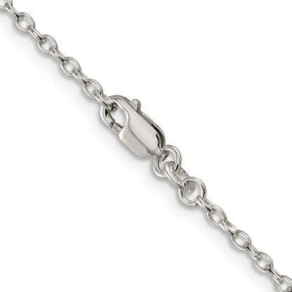 Sterlingsilber 2.25mm Oval Ankerkette Halskette