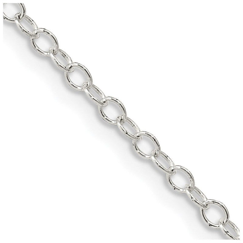 Sterlingsilber 2.25mm Oval Ankerkette Halskette
