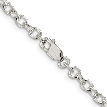 Sterlingsilber 3.75mm Oval Ankerkette Halskette