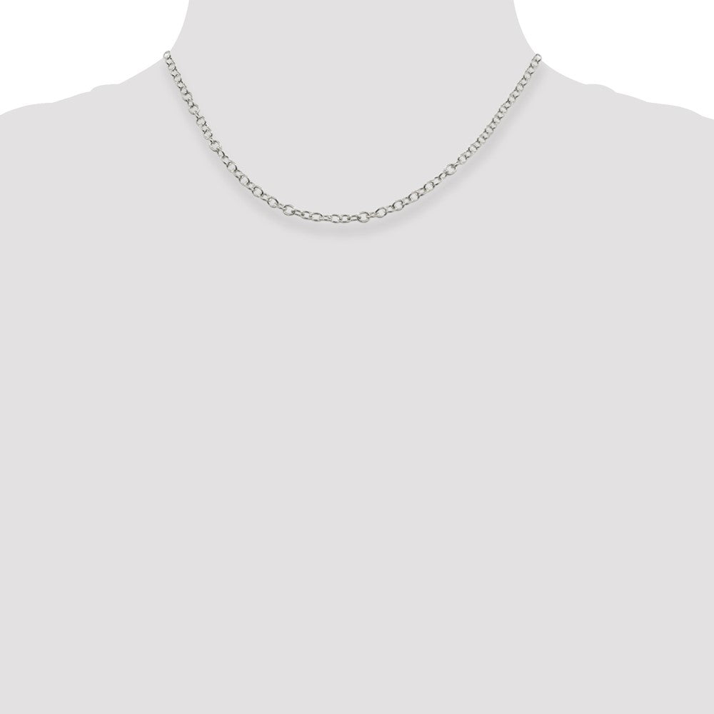 Sterlingsilber 3.75mm Oval Ankerkette Halskette