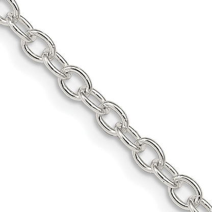Sterlingsilber 3.75mm Oval Ankerkette Halskette