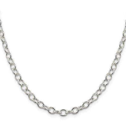Sterlingsilber 5.3mm Oval Ankerkette Halskette