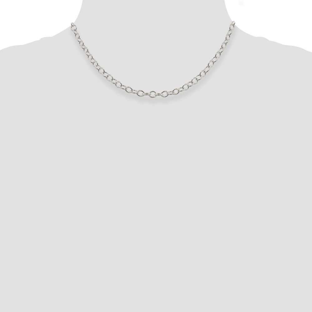 Sterlingsilber 5.3mm Oval Ankerkette Halskette
