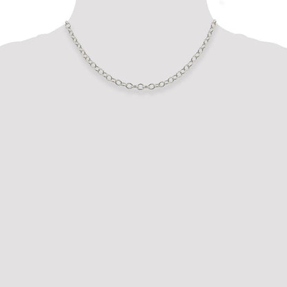 Sterlingsilber 5.3mm Oval Ankerkette Halskette