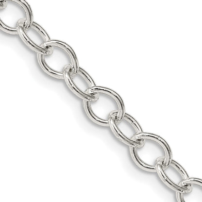 Sterlingsilber 5.3mm Oval Ankerkette Halskette