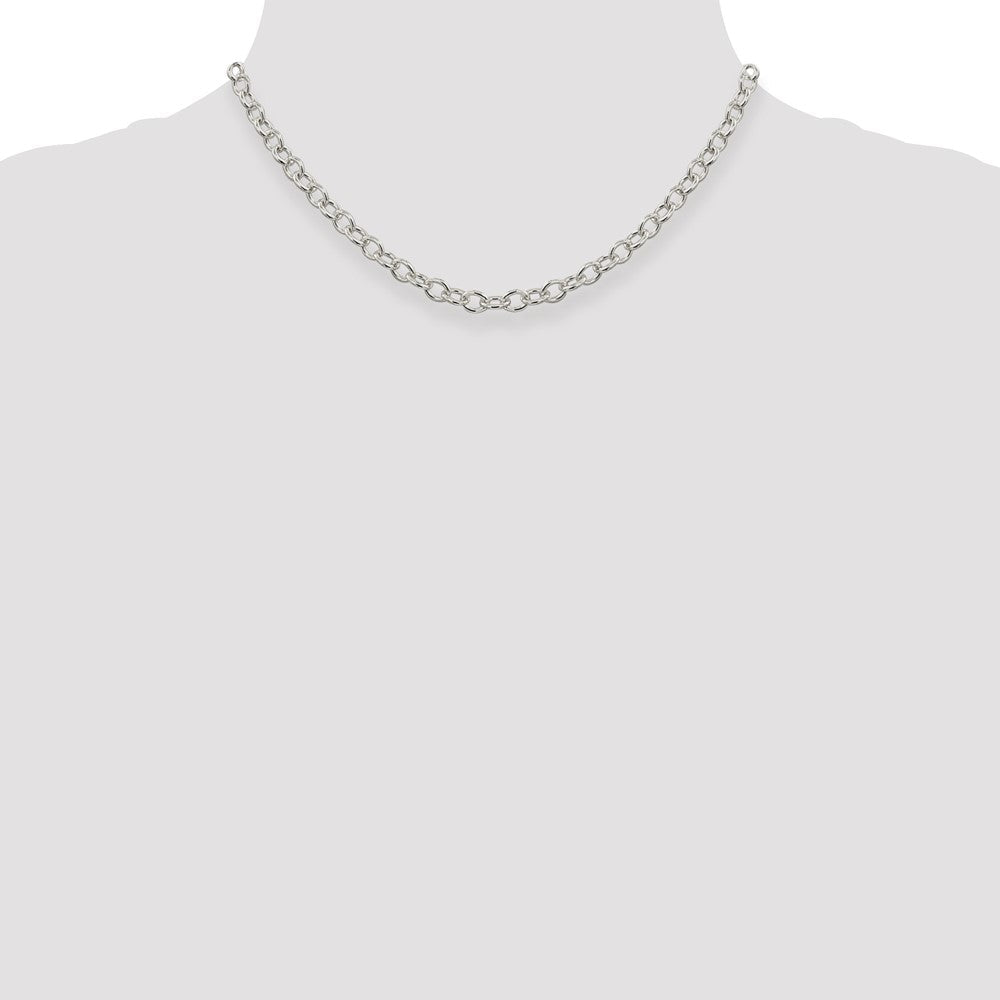 Sterlingsilber 5.75mm Oval Ankerkette Halskette