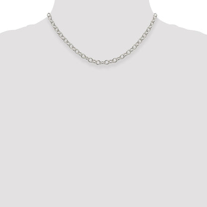 Sterlingsilber 5.75mm Oval Ankerkette Halskette