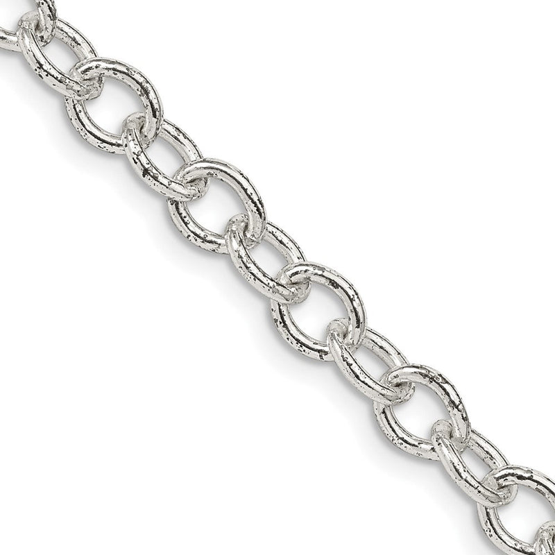 Sterlingsilber 5.75mm Oval Ankerkette Halskette