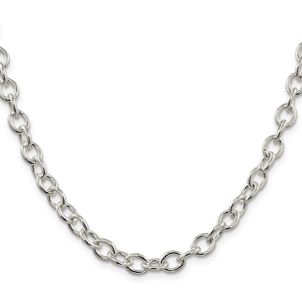 Sterlingsilber 6.8mm Oval Ankerkette Halskette