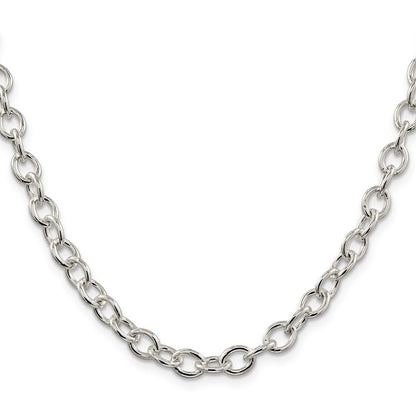 Sterlingsilber 6.8mm Oval Ankerkette Halskette
