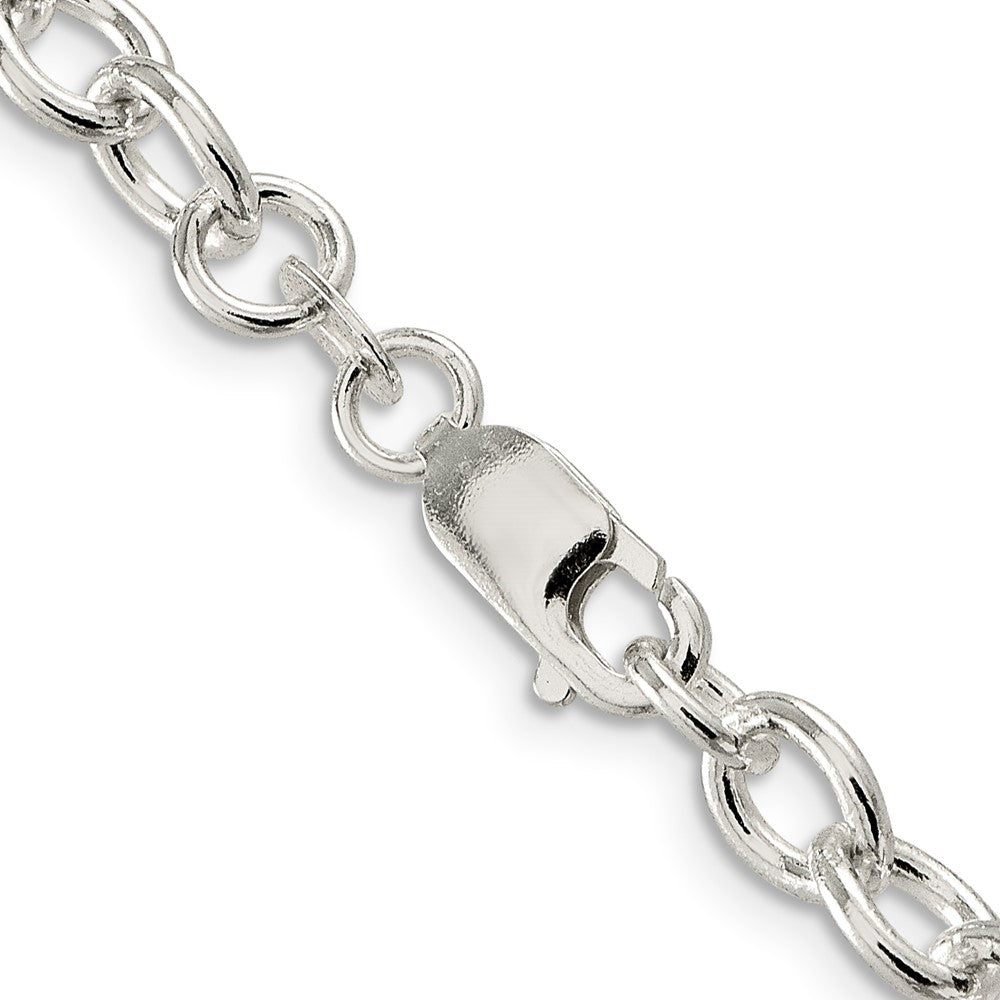Sterlingsilber 6.8mm Oval Ankerkette Halskette