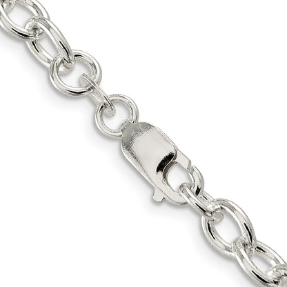 Sterlingsilber 6.8mm Oval Ankerkette Halskette