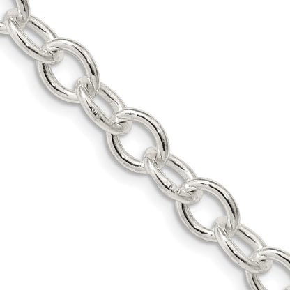 Sterlingsilber 6.8mm Oval Ankerkette Halskette