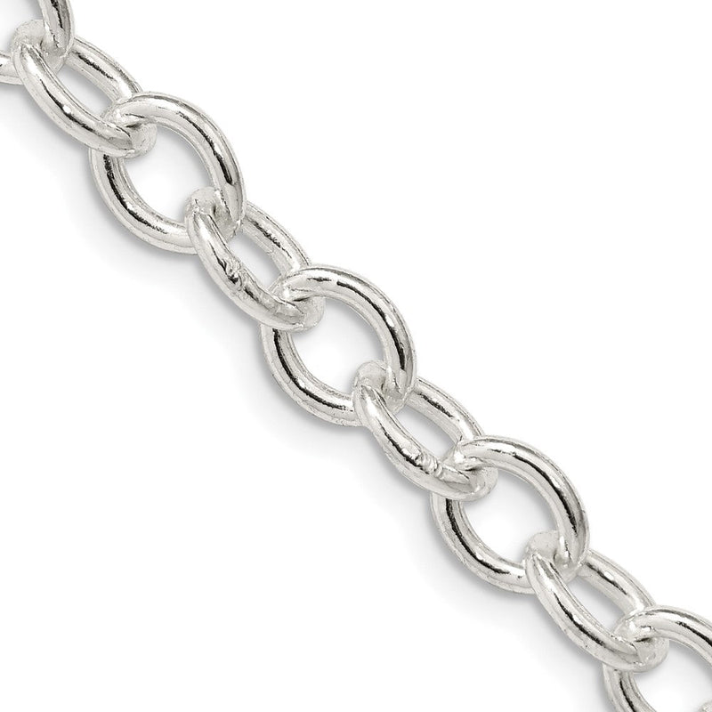 Sterlingsilber 6.8mm Oval Ankerkette Halskette