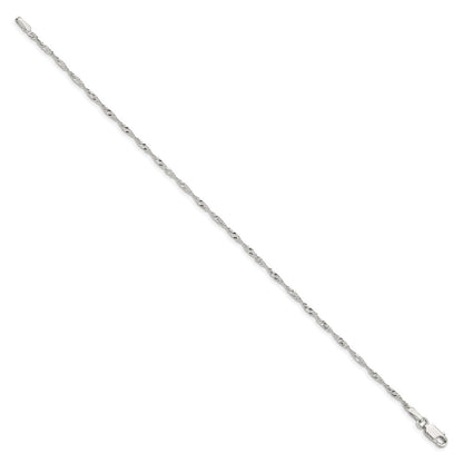 9 Zoll Sterlingsilber 1.75mm Singapurkette Kette Fußkettchen