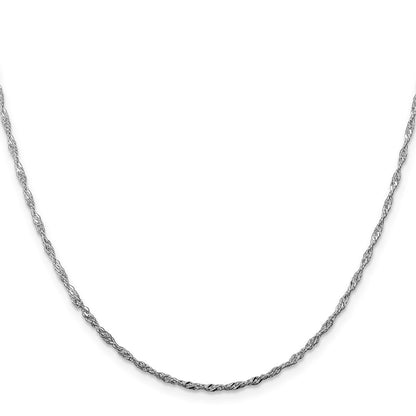 Sterlingsilber Rhodiniert 1.75mm Singapurkette Halskette