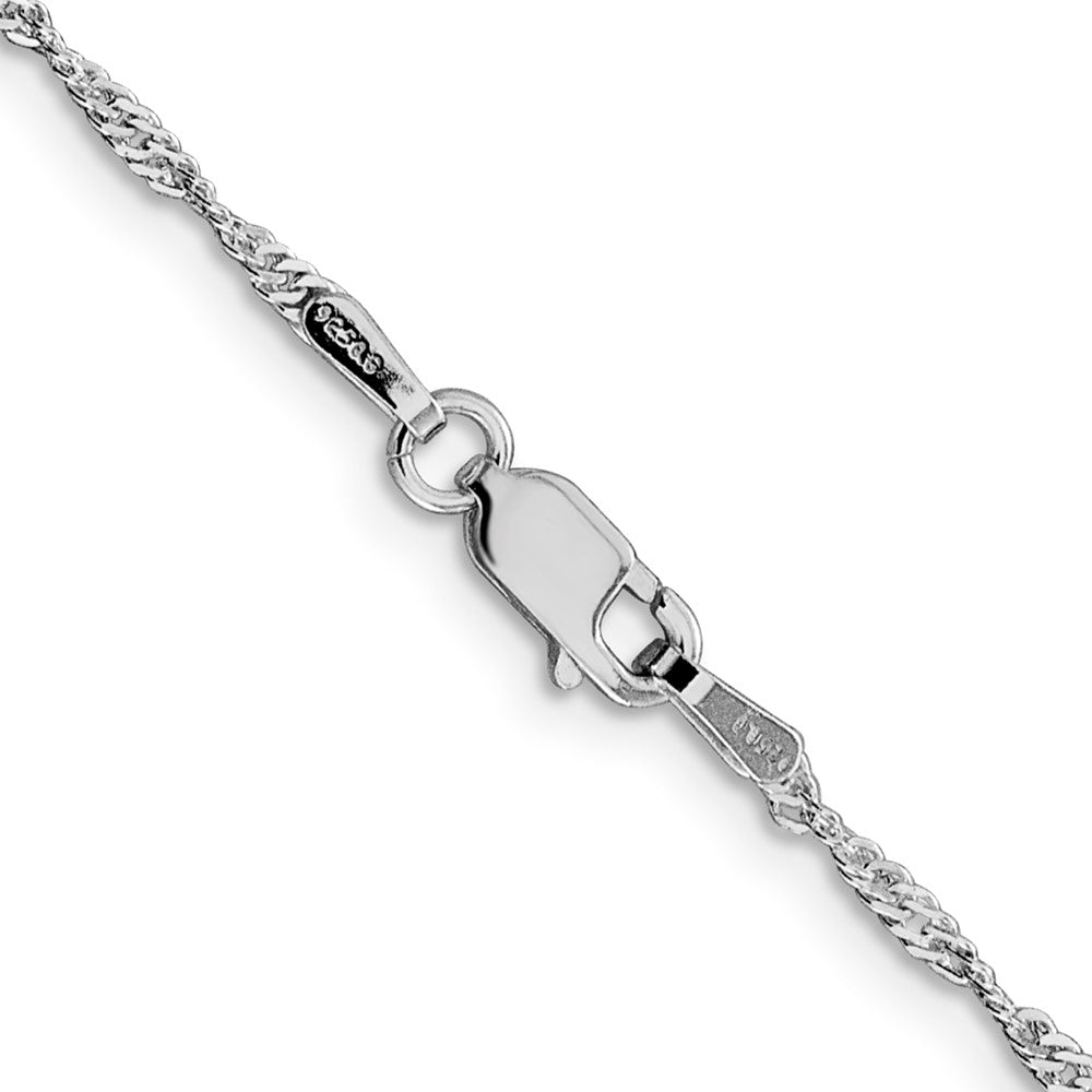 Sterlingsilber Rhodiniert 1.75mm Singapurkette Halskette