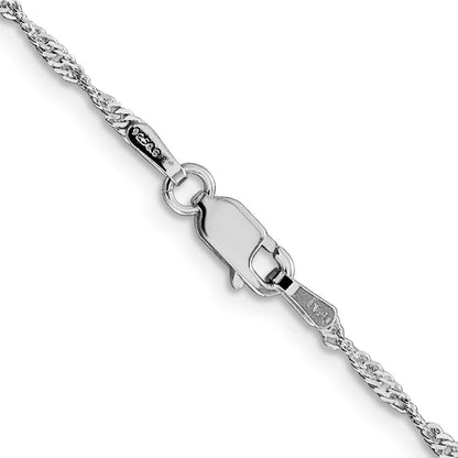 Sterlingsilber Rhodiniert 1.75mm Singapurkette Halskette