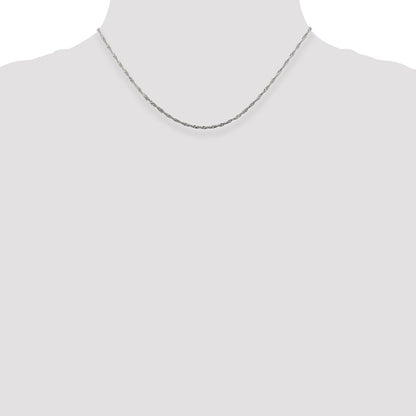 Sterlingsilber Rhodiniert 1.75mm Singapurkette Halskette