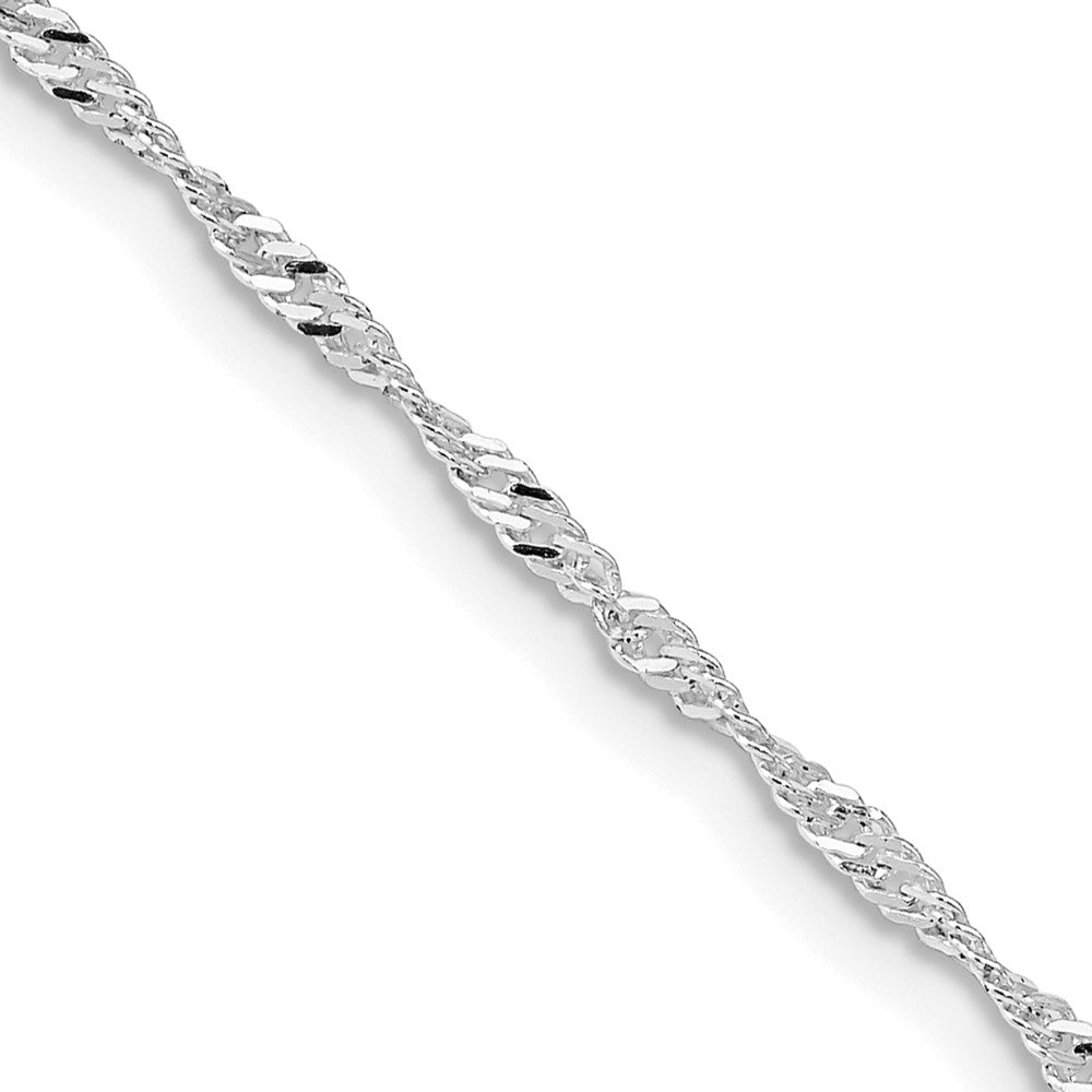 Sterlingsilber Rhodiniert 1.75mm Singapurkette Halskette
