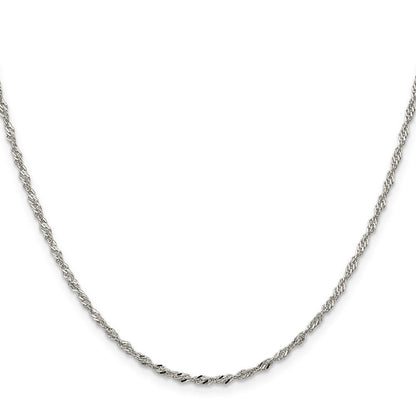 Sterlingsilber 2mm Singapurkette Halskette