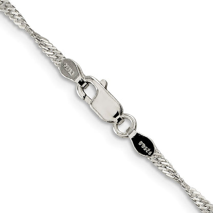 Sterlingsilber 2mm Singapurkette Halskette