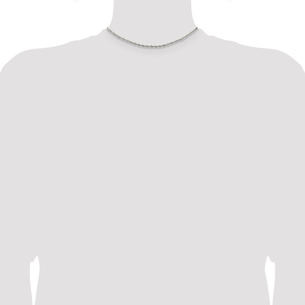 Sterlingsilber 2mm Singapurkette Halskette