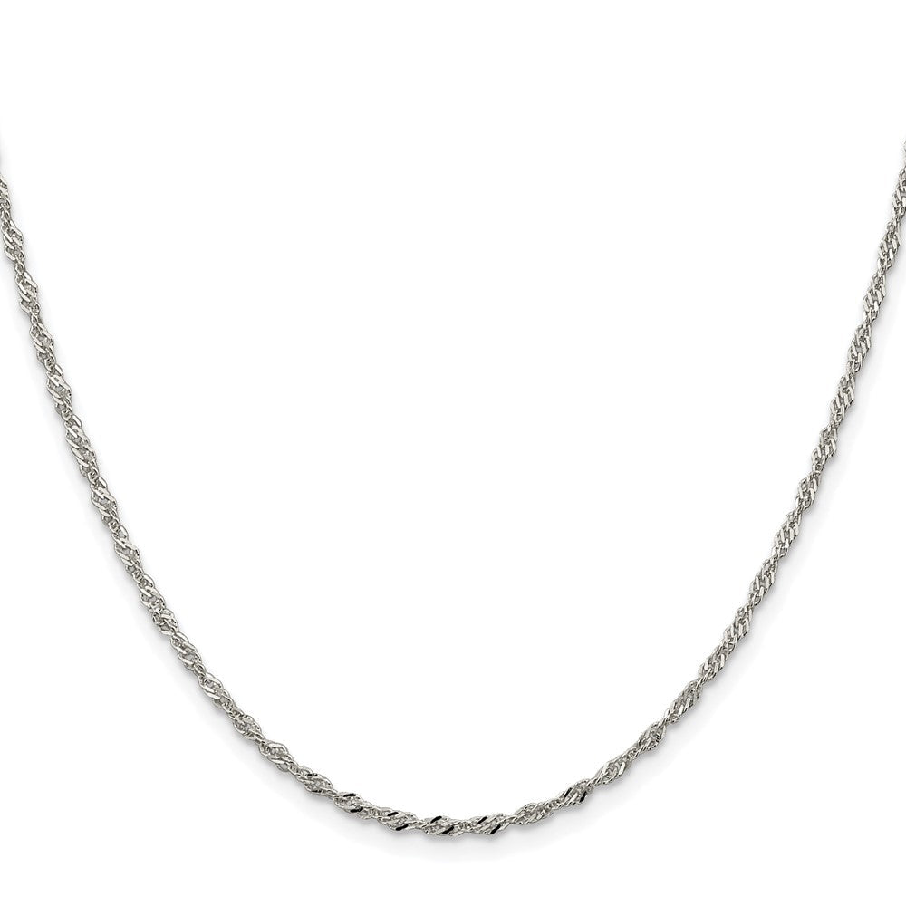 Sterlingsilber Rhodiniert 2mm Singapurkette Kette