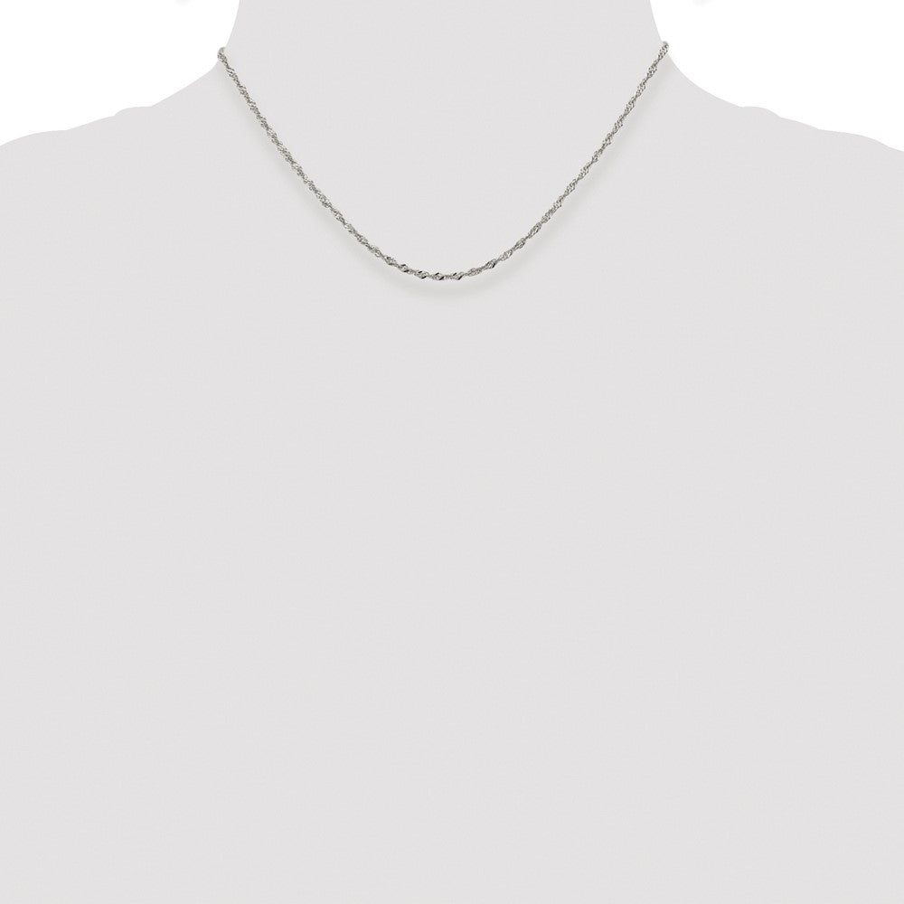Sterlingsilber Rhodiniert 2mm Singapurkette Kette