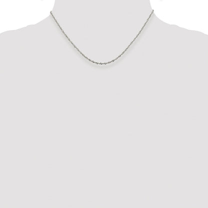 Sterlingsilber Rhodiniert 2mm Singapurkette Kette