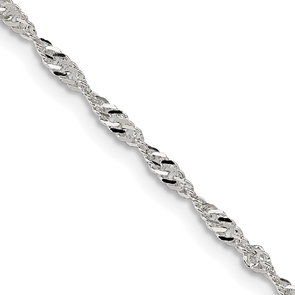 Sterlingsilber 2mm Singapurkette Halskette